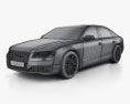 Audi A8 (D4) L 2016 3d model wire render