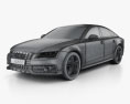 Audi S7 (4G) sportback 2015 3d model wire render