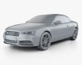 Audi S5 敞篷车 2015 3D模型 clay render