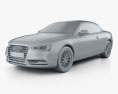 Audi A5 cabriolet 2015 3d model clay render
