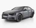 Audi S6 (C7) saloon 2015 3D模型 wire render