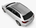 Audi A3 Sportback 2016 3D模型 顶视图