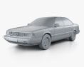 Audi 200 セダン 1991 3Dモデル clay render