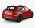 Audi RS3 Sportback 2018 3D-Modell Rückansicht