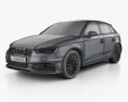Audi A3 Sportback e-tron 2016 3d model wire render