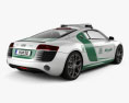 Audi R8 Поліція Dubai 2015 3D модель back view