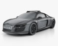 Audi R8 警察 Dubai 2015 3Dモデル wire render