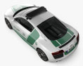 Audi R8 警察 Dubai 2015 3D模型 顶视图
