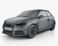 Audi A1 3ドア 2018 3Dモデル wire render