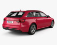 Audi A4 (B9) avant S-Line 2019 3d model back view