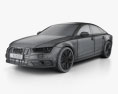 Audi A7 Sportback S-Line 2014 3d model wire render
