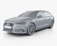 Audi A6 (C7) avant 2018 3Dモデル clay render