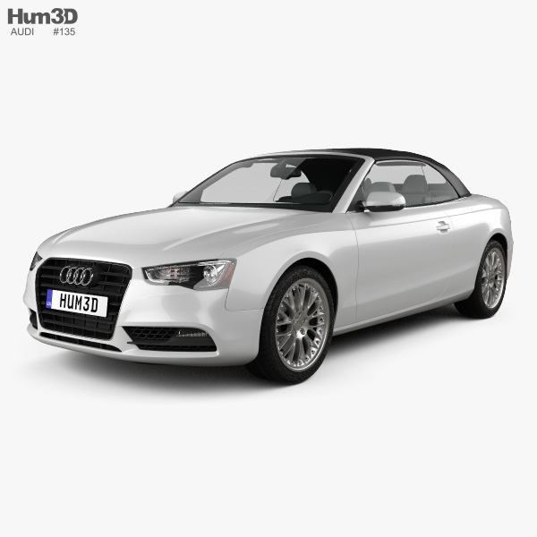 Audi A5 cabriolet with HQ interior 2015 3D model