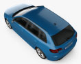 Audi S3 Sportback 2012 3D模型 顶视图