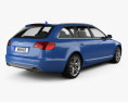 Audi S6 Avant 2008 3D模型 后视图