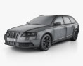 Audi S6 Avant 2008 3D 모델  wire render