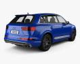 Audi SQ7 2019 3D-Modell Rückansicht