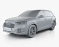 Audi SQ7 2019 3D-Modell clay render