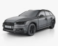 Audi A4 (B9) Allroad 2020 3d model wire render