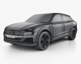Audi h-tron quattro 2016 3D模型 wire render