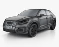 Audi Q2 S-Line 2020 3D 모델  wire render