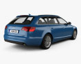 Audi A6 (C6) Avant 2008 3D-Modell Rückansicht