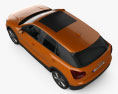 Audi Q2 2020 Modèle 3d vue du dessus