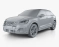 Audi Q2 2020 3D模型 clay render