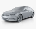 Audi A4 S-Line 2019 3d model clay render