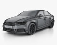 Audi A3 S-Line 2019 3D模型 wire render