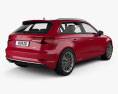 Audi A3 Sportback 2019 3d model back view