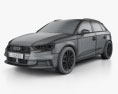 Audi A3 Sportback 2019 3d model wire render