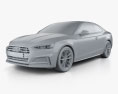 Audi S5 coupé 2020 3D-Modell clay render