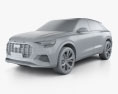 Audi Q8 Concept 2019 3d model clay render