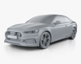 Audi RS5 coupe 2015 3D模型 clay render