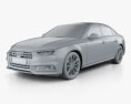 Audi S4 2019 3d model clay render