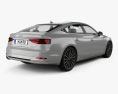 Audi A5 Sportback 2020 3D模型 后视图