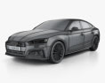 Audi A5 Sportback 2020 3D模型 wire render