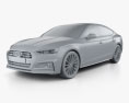 Audi A5 Sportback 2020 3D模型 clay render