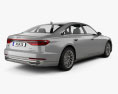 Audi A8 (D5) L 2020 3D模型 后视图