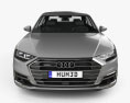Audi A8 (D5) L 2020 3D模型 正面图