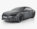 Audi RS7 (4G) Sportback Performance 2018 3d model wire render