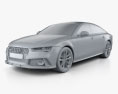 Audi RS7 (4G) Sportback Performance 2018 3D-Modell clay render