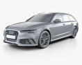 Audi RS6 (C7) avant 2018 3d model clay render