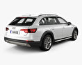 Audi A4 (B9) Allroad 带内饰 2020 3D模型 后视图