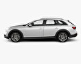 Audi A4 (B9) Allroad з детальним інтер'єром 2020 3D модель side view