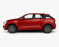 Audi Q2 S-Line mit Innenraum 2020 3D-Modell Seitenansicht