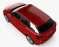 Audi Q2 S-Line mit Innenraum 2020 3D-Modell Draufsicht