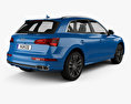 Audi SQ5 2020 3D模型 后视图