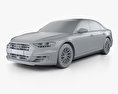 Audi A8 (D5) L with HQ interior 2020 3d model clay render